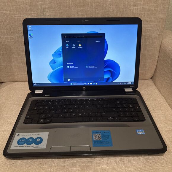HP Pavilion G7-1260US Intel i3-2330M 2.2GHz 8 GB 128GB SSD Win 11 Pro Laptop - Picture 1 of 11